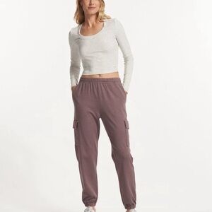 🎁Vuori Hazel Heather Boyfriend Cargo Joggers Small 2-4